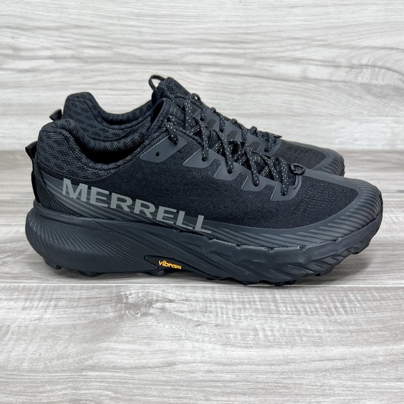 Merrell Men\'s Sneaker Agility Peak 5 Black Black Running Shoes Mens 9.5 J068045